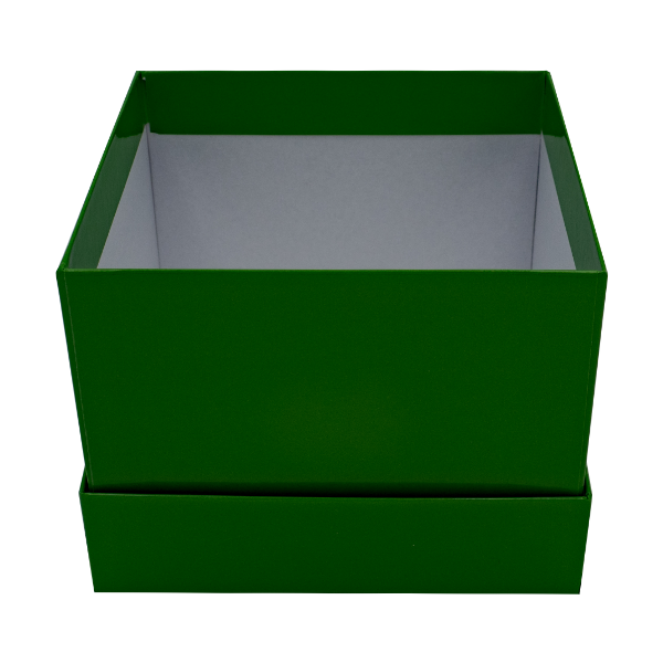 gr-ner-hoher-karton-unterteil-steht-im-deckel Grüner hoher Karton - Das Unterteil steht im Deckel