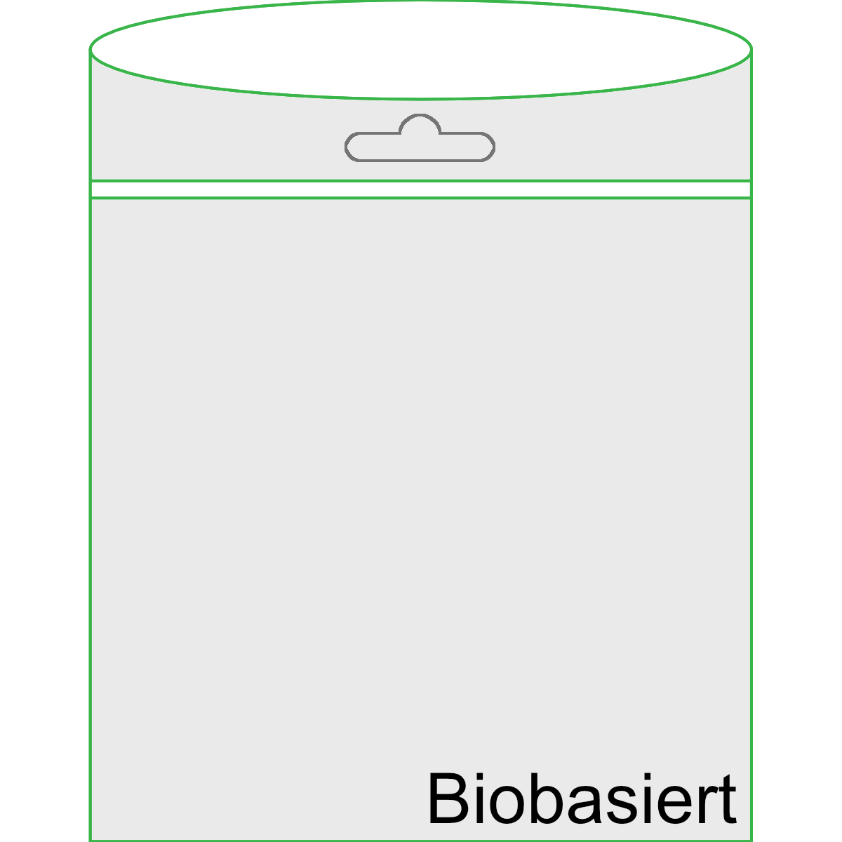 Minigrip-Beutel 80x120 mm 0,05 mm - Euroloch - Biobasiert