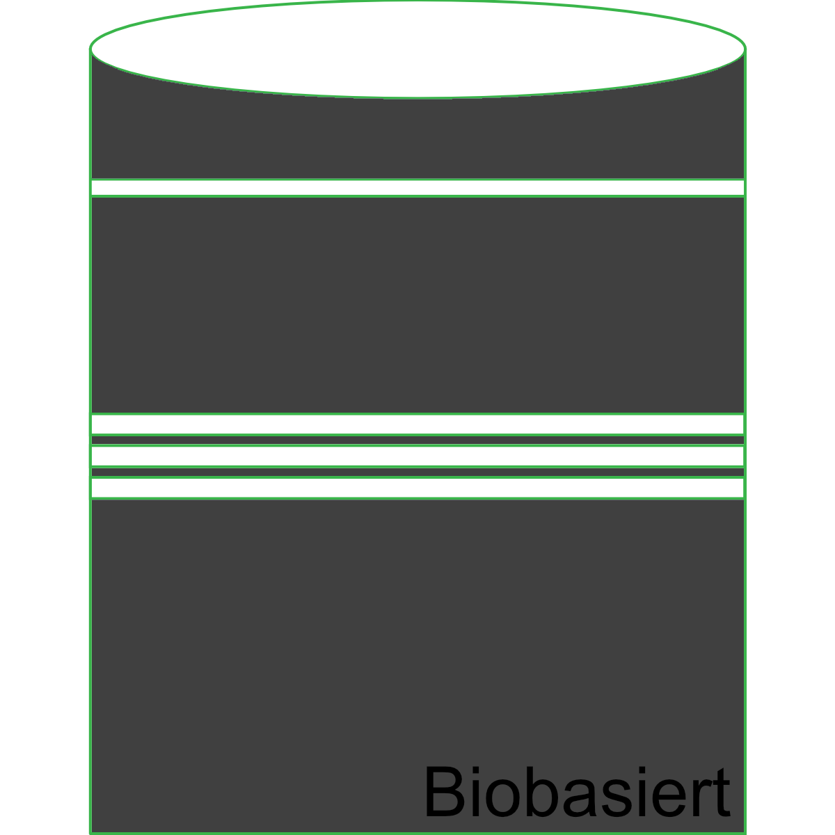 Minigrip-Beutel 160x220 mm 0,05 mm - Schwarz - Biobasiert