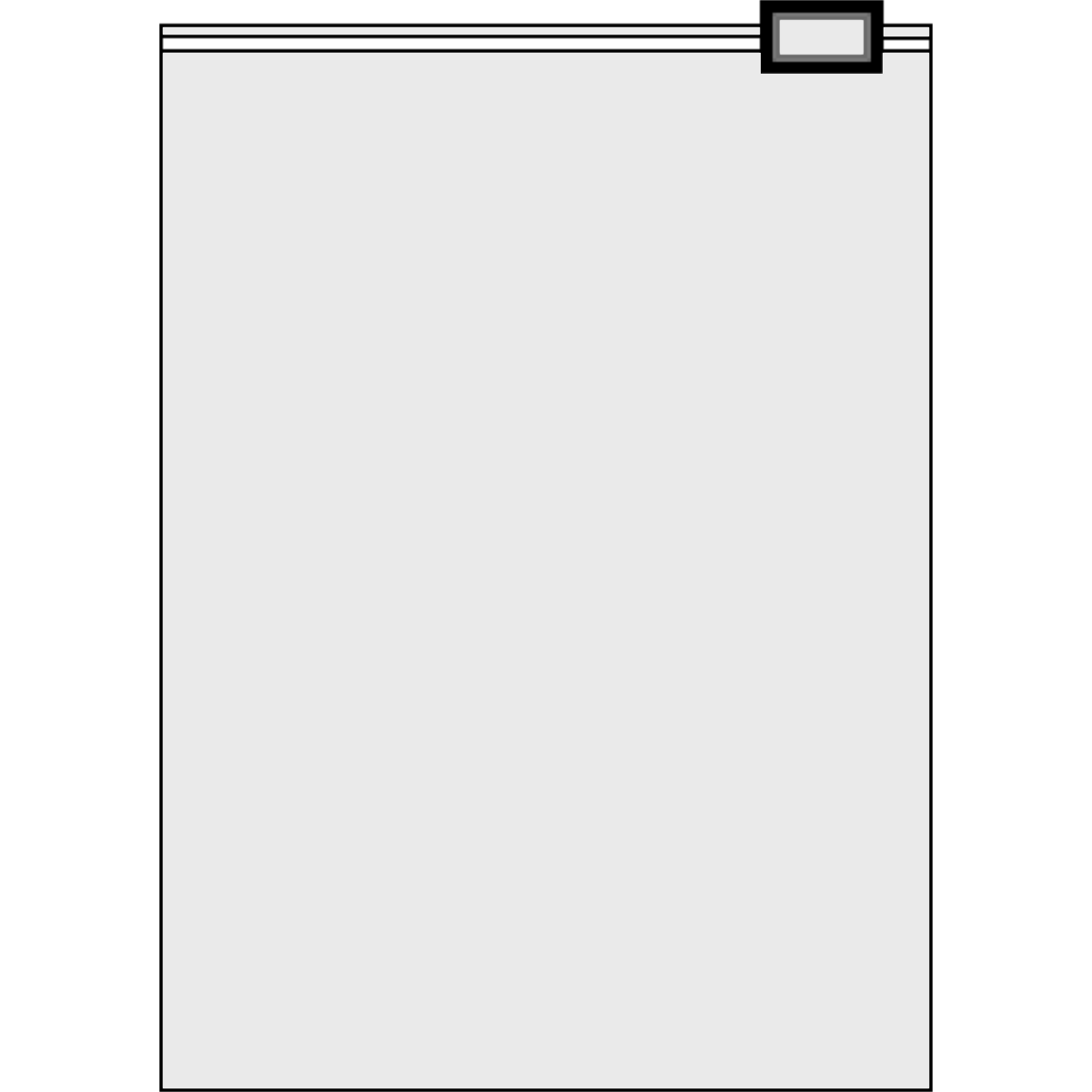 125x90mm 80 my Schiebeverschluss Beutel Topmatic® - Schwarzer Verschluss