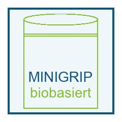 Minigrip-Beutel 80x120 mm 0,05 mm - Biobasiert