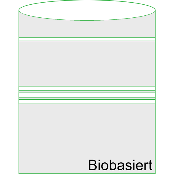 Minigrip-Beutel 230x320 mm 0,05 mm - Beschriftungsfeld - Biobasiert